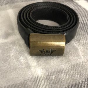 Armani jeans ladies black leather belt very good condition size 92/107